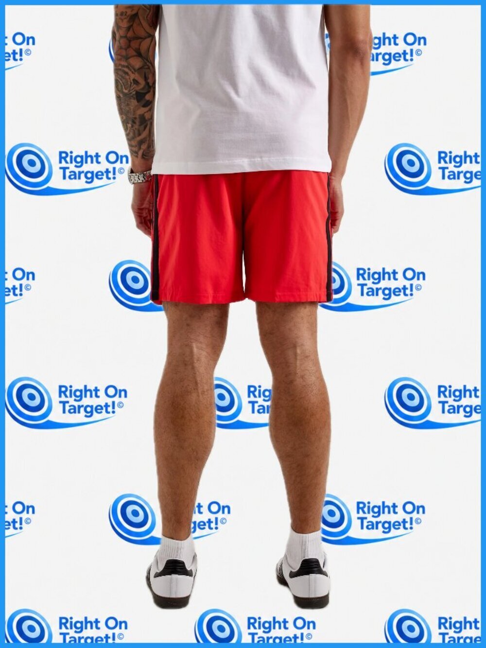 4XL - Adidas - Big Mens Workout Shorts - Chelsea - Red - Picture 3 of 6